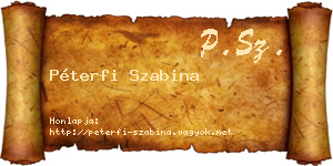 Péterfi Szabina névjegykártya